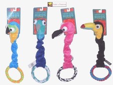 Dog Toy Squeaky Pull Rope Chew Toy Bird Shaped NEW Many Choices Bow Wow Pet