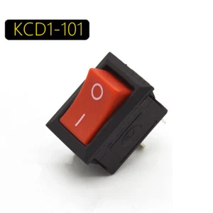 Interruttore ribaltabile interruttore a bilanciere on/off switch 2 PIN 12 V DC/AC 230 V/6A 21 x 15 mm - Foto 1 di 5