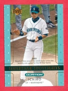 2002 UPPER DECK OVATION Ichiro Suzuki SUPERSTAR SPOTLIGHT 2ND YEAR CARD #91 HOF - Picture 1 of 2
