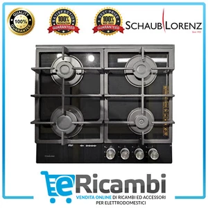 PIANO COTTURA INCASSO VETRO NERO 4 FUOCHI COMANDI FRONTALI SCHAUB LORENZ SSPC604 - Foto 1 di 1