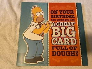 Simpsons birthday card large - Homer, Dough! with sounds, noises. D' OH!. - Bild 1 von 2