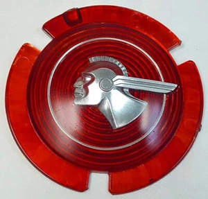 1951 Pontiac CHIEFTAIN Badge, Grille Medallion or Wire Wheel Center SILVER - Picture 1 of 3
