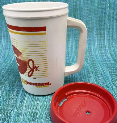 Conveniente Taza de Viaje Food Mart Taza de Café 24 OZ Aladdin CFM Movin Jug Jr Blanco Foto 1 de 4