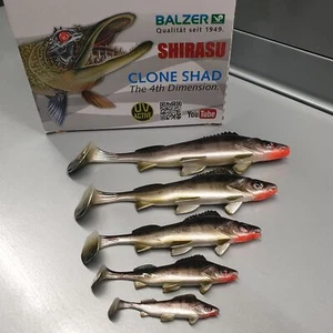 Balzer Shirasu Clone Shad Zander 6,5cm 9cm 12cm 15cm 18cm NEW 3D UV Photo Print