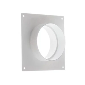 Conector de conducto 125 mm / 5" con placa de pared 170 mm x 170 mm brida de manguera - Imagen 1 de 7