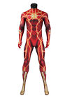 Flashpoint Cosplay Costume Flash Barry Allen Printing Hero Jumpsuit With MaskNEW