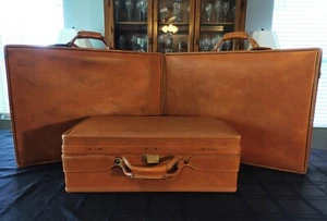 Hartmann Vintage Belting Leather Luxury Luggage Set of Three - Great Condition! - Picture 1 of 11