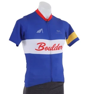 Camiseta deportiva Rapha Boulder Midweight Race corta Slv para hombre MEDIANA azul bicicleta personalizada RCC - Imagen 1 de 4
