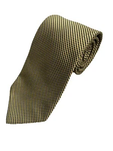Corbata geométrica Brooks Brothers 346 seda dorada azul EE. UU. ¡Bonita! - Imagen 1 de 8