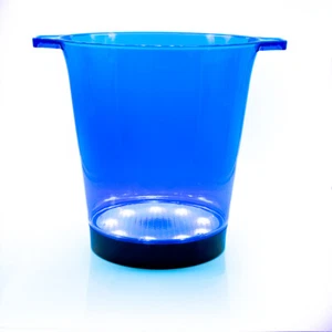 Light Up LED Ice Bucket Cool Blue Champagne Bucket Drinks Cooler Chill - Picture 1 of 1