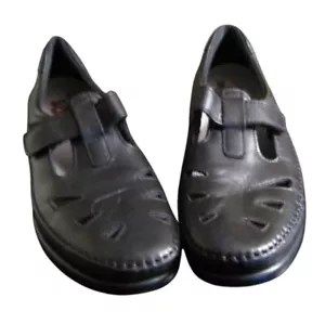 SAS 10 Black Leather Shoes Tripad Comfort Soft Step Mary Jane - Picture 1 of 3