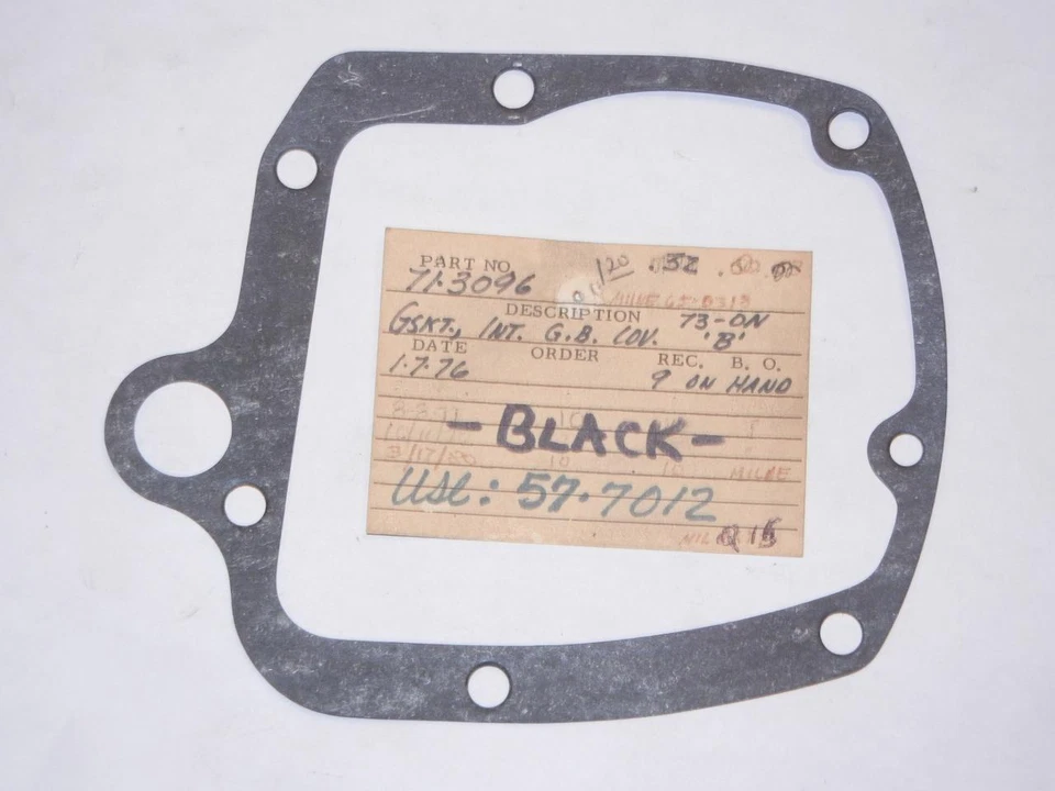 Triumph 650 750 inner gearbox gasket (71-3096 LH shift) RH shift 57-7012 BLACK - Imagem 1 de 1