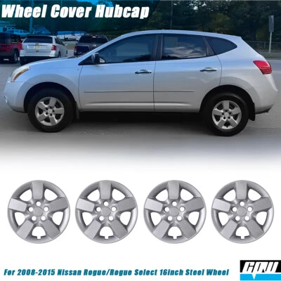 For 2008-2015 Nissan Rogue / Rogue Select 16" Hubcap Set of 4 Wheel Covers  Foto 1 de 4