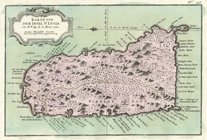 Antique Map "Karte von der Insel St. Lucia" (Saint Lucia) J.N. Bellin, 1758 - Picture 1 of 3