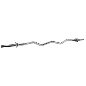 Barra de levantamiento de pesas 4 pies EZ Curl Spinlock 48" 4 pies gimnasio levantamiento de pesas - Imagen 1 de 6