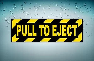 Sticker decal car airplane aircraft airport flight pull to eject pilo - Picture 1 of 1