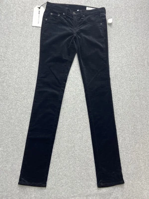 Rag And Bone Womens Jeans 25 Black Velvet Skinny Legging Stretch - Image 1 of 4