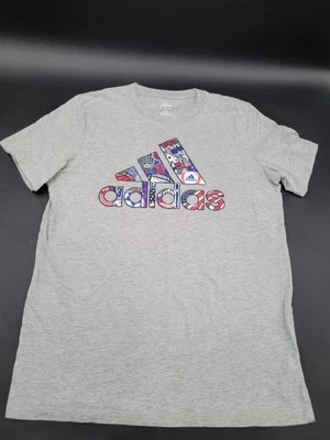 Camiseta Adidas Three 3 Rayas Life YOUTH Gris Camiseta SS Talla XL Foto 1 de 4