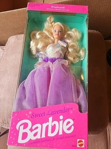 1992 Mattel Sweet Lavender Barbie Doll Woolworth #2522 Brbie Doll Dressed Blond - Picture 1 of 8