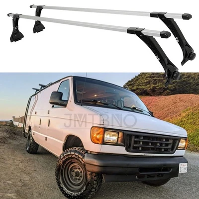 63" For Ford Econoline Van Adjustable Roof Ladder Rack Cross Bars Cargo Kayak - Image 1 of 4