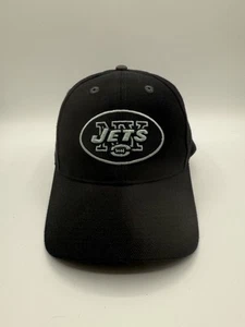 New York Jets Black & Grey NFL Reebok Adjustable Baseball Cap - Picture 1 of 6