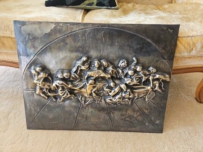 Salvador Dali "The Last Supper" Platinum Bas Relief - Numbered 79/95 - Image 1 of 4