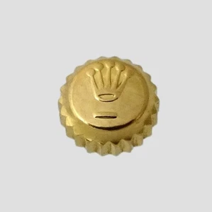 18K Yellow Gold Rolex Oyster Datejust Date Watch Crown 6917 6927 6916 Part - Picture 1 of 3