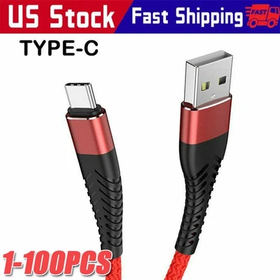 Lote de cables de carga de cable USB-C tipo C cargador rápido para Samsung Galaxy S9 S10+Plus Foto 1 de 4