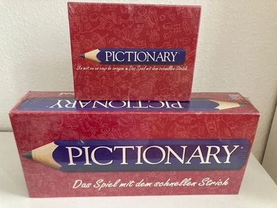 2 Spiele Brettspiel Konvolut Pictionary MB Spiele 1996 NEU  Vintage Sealed RAR - Bild 1 von 4