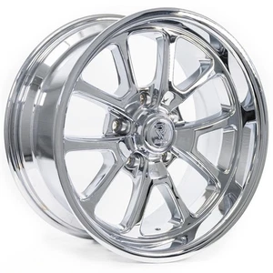 17x8 Resto R101 Laguna Milled Window Chrome Plated Wheel 5x4.5 (1mm) - Picture 1 of 5