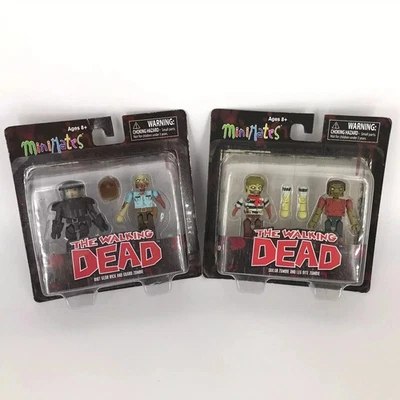 Lote de 2 figuras de acción de The Walking Dead Minimates paquetes de 2 Rick and Zombies Foto 1 de 4