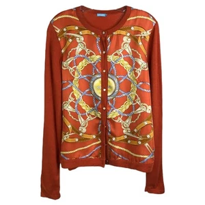 J.McLaughlin Cardigan Womens Size Medium Orange Button Up Long Sleeve - Picture 1 of 7