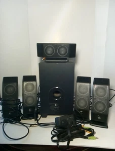Logitech X-540 5.1 Surround Sound Speaker System With Subwoofer & Remote. - Picture 1 of 9