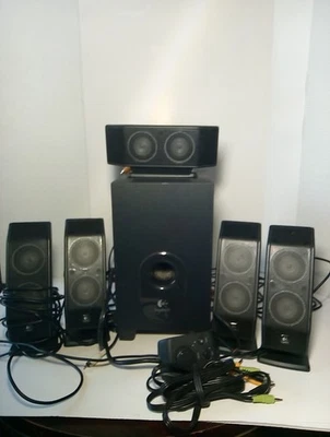 Logitech X-540 5.1 Surround Sound Speaker System With Subwoofer & Remote. - Image 1 of 4