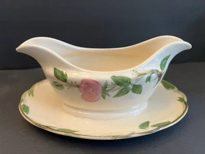 Franziskaner Wüstenrose Sauciere mit angesetztem Unterteller USA TV-Zeichen - Bild 1 von 3