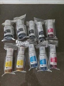 Genuine Epson 512 Ink Bottle 10 Pack for ET-7700 ET-7750 Some Expired - Picture 1 of 3
