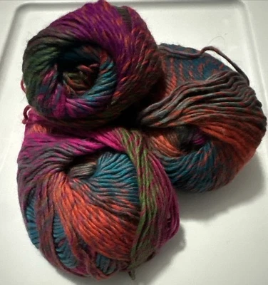 LOT of 3 Multi Color Gray Teal Orange Raspberry Mill Ends 2.9oz-3.0oz facets - Image 1 of 3