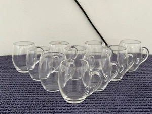 10 x Small Clear Glass Espresso Cups Coffee Mugs 7.5cm Tall 100ml - Picture 1 of 9