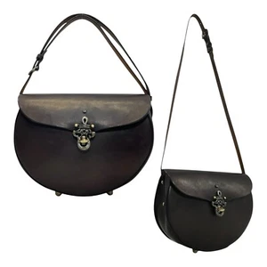 Vintage 60er 70er ETIENNE AIGNER Handarbeit Leder Umhängetasche Tasche Handtasche hart RAR - Bild 1 von 24