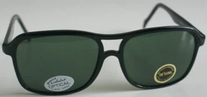 Neu mit Etikett Vintage Sonnenbrille Doppelsteg Navigator-Stil mit G-15 optischen Glaslinsen - Bild 1 von 7