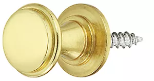 Häfele Möbelknopf Messing poliert Türknopf mit Schraube runder Knauf Möbel gold - Bild 1 von 3