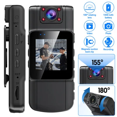 1080P HD Mini Police Body Camera Audio Video Recording Recorder Night Vision DVR - Image 1 of 4