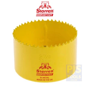 Starrett FCH0278 73mm 2.7/8 bimetal fast cut holesaw fastcut hole saw STRHS73AX - Picture 1 of 2