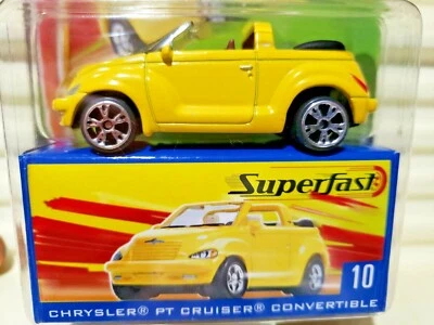 Matchbox 2004 Superfast #10 Yellow CHRYSLER PT CRUISER Nu in NuBx in C9 Bubblpak - Image 1 of 3