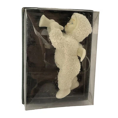 Dept 56 Snowbabies Noel adorno de Navidad bebé con cuerno volando retirado 79880 Foto 1 de 4