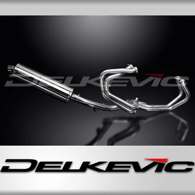 Silenciador oval de aço inoxidável Honda VFR800 Interceptor 98-01 escape completo 4-1 18" - Imagem 1 de 4