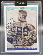 Aaron Judge 2022 TOPPS X LAUREN TAYLOR #33 Artist Auto BLACK Wave 2 NY YANKEES