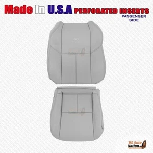2003 2004 2005 For Infiniti G35 Coupe Passenger Bottom & Top Leather Cover Gray - Bild 1 von 5