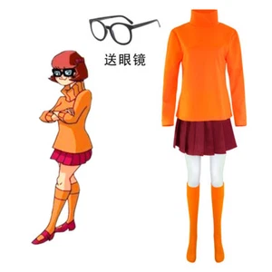 Scooby Doo Where Are You Velma Dinkley Cosplay Costume Dress Outfit - Picture 1 of 6