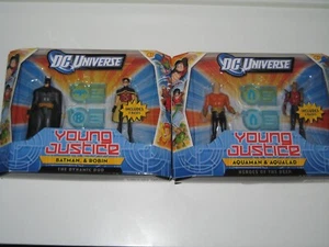 2 - 2011 DC UNIVERSE YOUNG JUSTICE SETS - BATMAN & ROBIN / AQUAMAN & AQUALAD - Picture 1 of 5